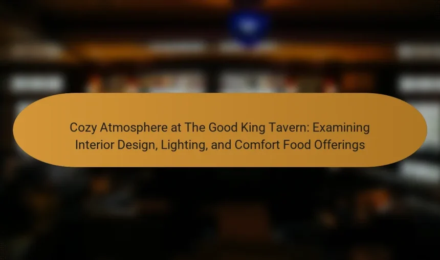 Cozy Atmosphere at The Good King Tavern: Examining Interior Design, Lighting, and Comfort Food Offerings