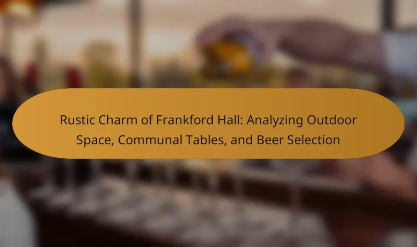 Rustic Charm of Frankford Hall: Analyzing Outdoor Space, Communal Tables, and Beer Selection