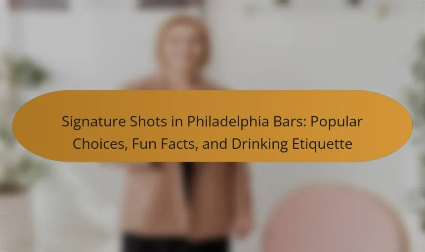 Signature Shots in Philadelphia Bars: Popular Choices, Fun Facts, and Drinking Etiquette
