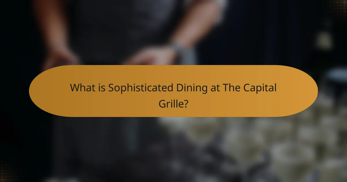 What is Sophisticated Dining at The Capital Grille?